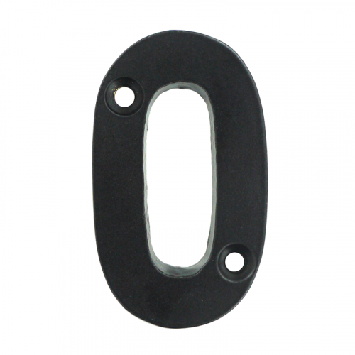 2" Number 0 Black Door Number - UAP Font