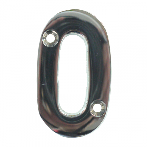 2'' Polished Chrome Number 0 Door Number UAP Font