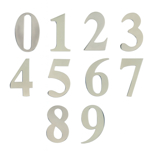 UAP 3" Polished Chrome Self Adhesive Door Number / Letter