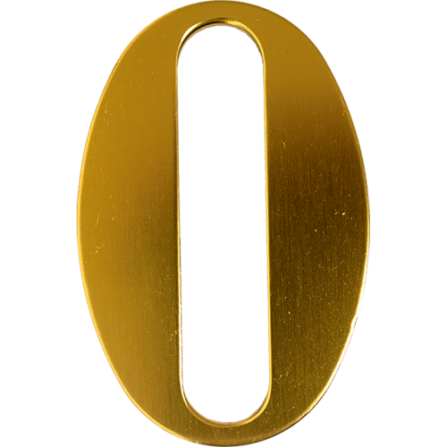 3" No. 0 Times Roman Numeral Gold Anod Colour