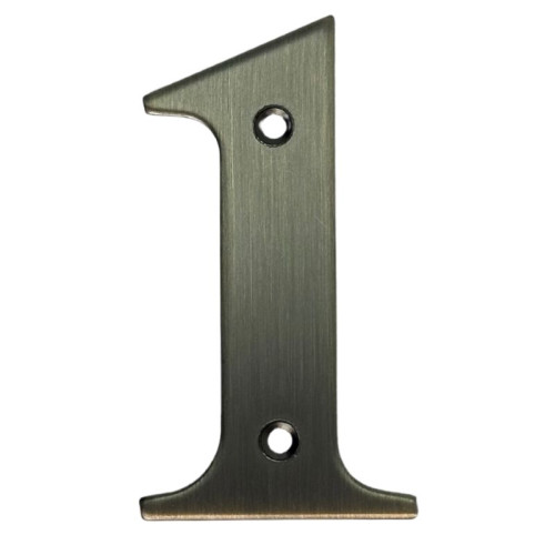3" Nanocoast Number 1 Mirror Polished Screw Fix Door Number - Times Roman Font