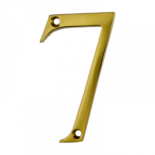 3" Nanocoast Number 7 PVD Gold Thin Screw Fix Door Number