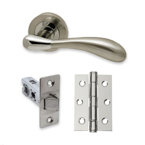 UAP Developer Hornet Door Pack with Hinges and Latch in Polished Chrome / Satin Nickel