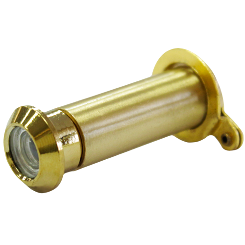 Standard Door Viewer 38-63mm in Brass with PVD Head - SBD Approved