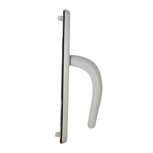 Door Handle 243mm Backplate - with Springs - 92mm Centres - White RAL9016