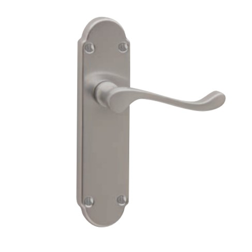 CHELSEA Bathroom Lock Handle - Satin Chrome Plate