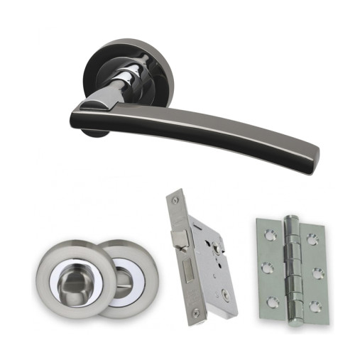 OPAL PCP/BLK BATHROOM DOOR PACK