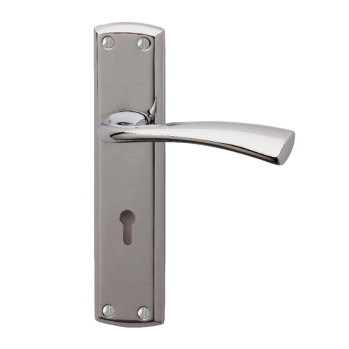 GROSVENOR Handle with Euro Lock Profile cut out - Chrome Plate
