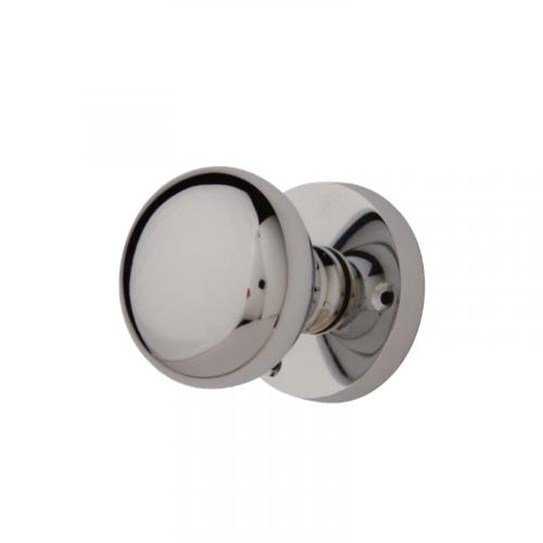 POL'D CHROME MUSHROOM MORTICE KNOB FURN