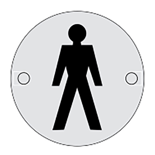 Intelligent Hardware Male Symbol - 75mm Screw Fix Door Sign