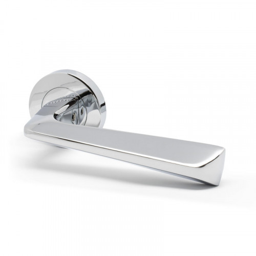 046-16E BLADE POL'D CHROME LEVER ON ROSE