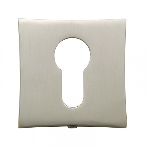 13E SATIN CHROME SQUARE EURO ESCUTCHEON