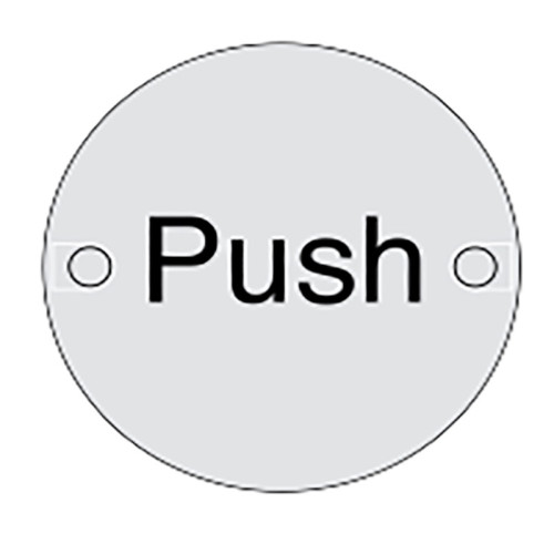 Intelligent Hardware Push Sign - 75mm Door Sign