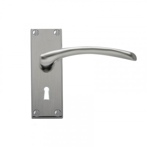 ROMA SATIN CHROME LEVER LOCK FURNITURE