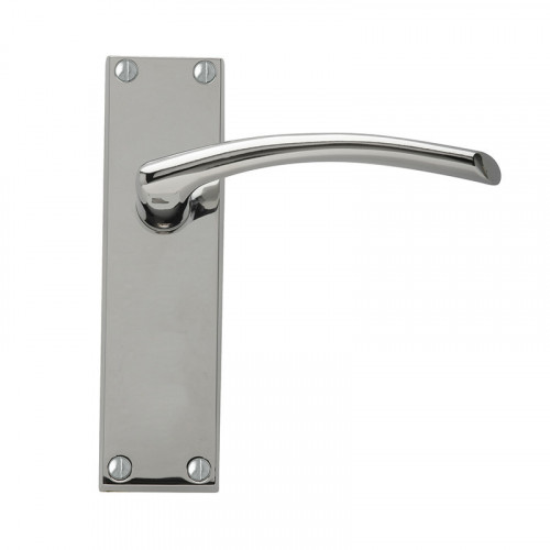 ROMA POL'D CHROME LONG PLATE LATCH FURN