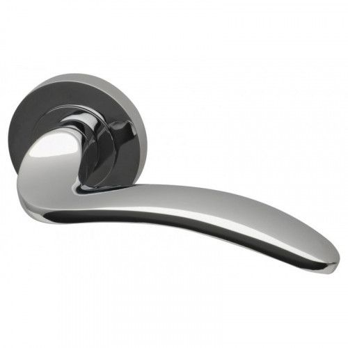 SOLAR POL'D CHROME LEVER ON ROUND ROSE