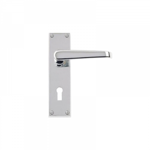 VICTORIAN Handle with Euro Lock Profile cut out - Chrome Plate