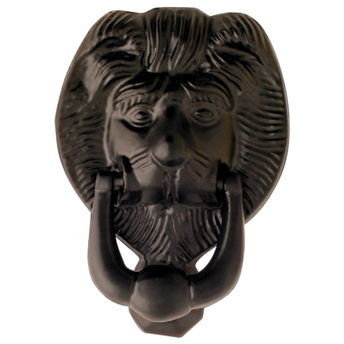 4" Small Lions Head in Black