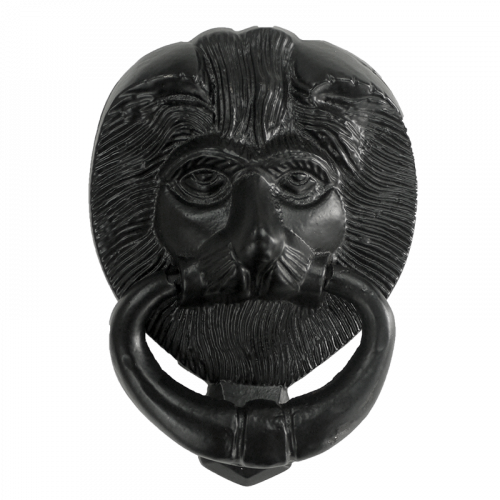 6" Black Iron Lions Head