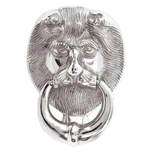 Large Lions Head in Polished Chrome