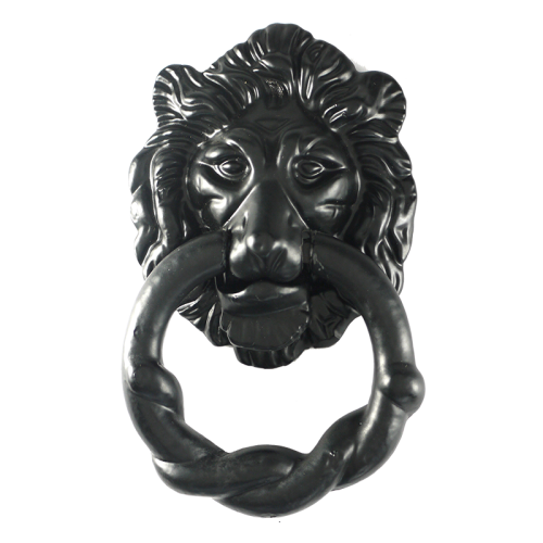 2 Piece Black Iron Lions Head