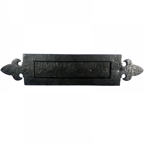 Black Iron Fleur de Lys Letterplate