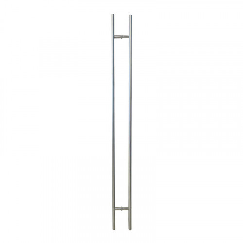 Pull Handle - 1500mm Straight DESIGNER SLIM Design including 2 fixings with bolts - Satin Stainless Steel 316 - 38mm Diameter