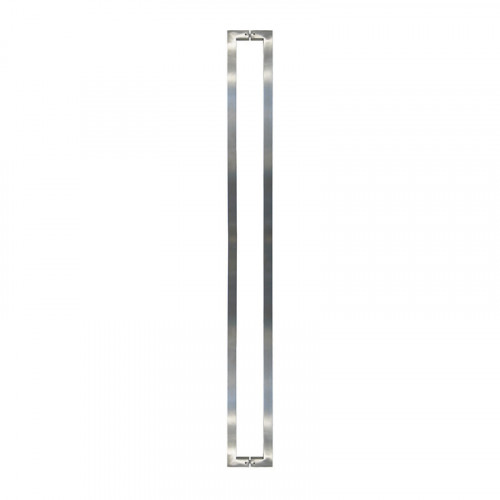 Pull Handle - 1500mm Straight QUAD Square Design including 2 fixings with bolts - Satin Stainless Steel 316 - 38mm Diameter