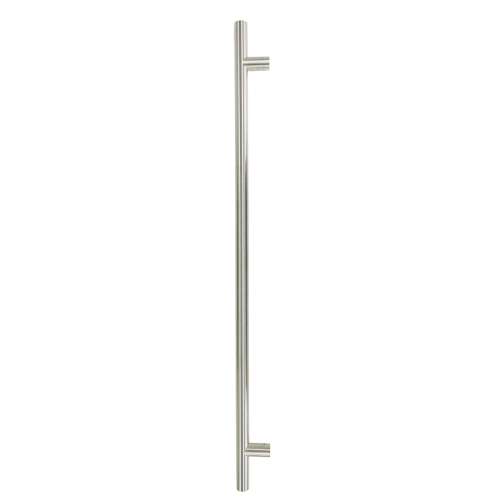 Pull Handle - 1800mm Straight including 2 fixings with bolts - Satin Stainless Steel 316 - 32mm Diameter