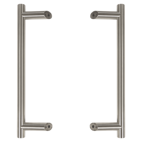 Pull Handle - 900mm Offset including fixings with bolts - Satin Stainless Steel 316
