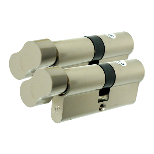TL Specification Anti Drill Thumbturn cylinder - 50/50 (100mm) - Nickel Keyed alike in Pairs