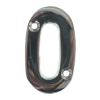 2" Number 0 Polished Chrome Door Number - UAP Font