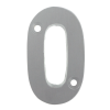 2" Number 0 Silver Anodised Door Number - UAP Font