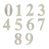 UAP 3" Polished Chrome Self Adhesive Door Number / Letter 0