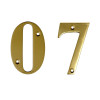 UAP 3" Polished Brass Times Roman Door Number / Letter 0