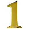 3" Nanocoast Number 1 PVD Gold Self Adhesive Door Number - Times Roman Font