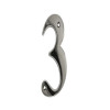 3" Number 3 Polished Chrome Door Number - UAP Font