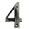 3" Number 4 Polished Chrome Screw Fix Door Number - Zamak material