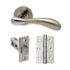 UAP Developer Hornet Door Pack with Hinges and Latch in Polished Chrome / Satin Nickel