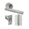 UAP Developer Matiz Door Pack with Hinges and Latch in Polished Nickel / Satin Nickel