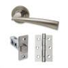 UAP Developer Phantom Door Pack with Hinges and Latch in Polished Chrome / Satin Nickel