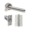 UAP Developer Ventura Door Pack with Hinges and Latch in Polished Nickel / Satin Nickel
