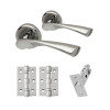 UAP Developer Zeta Door Pack with Hinges and Latch in Polished Chrome / Satin Nickel