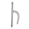 Door Handle 243mm Backplate - with Springs - 92mm Centres - White RAL9016