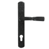 Black Iron Door Handle 92mm - 243m m Backplate