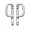 207mm White Patio Handle Set WITH EURO KEY HOLE PDL506