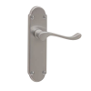CHELSEA Bathroom Lock Handle - Satin Chrome Plate