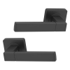 Intelligent Hardware Cube Lever Square Rose in Gun Metal Grey