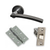 OPAL CP/BLK - LATCH DOOR PACK