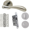Intelligent Hardware Developer Hornet Door Pack with Hinges and Latch in Polished Chrome / Satin Nickel
